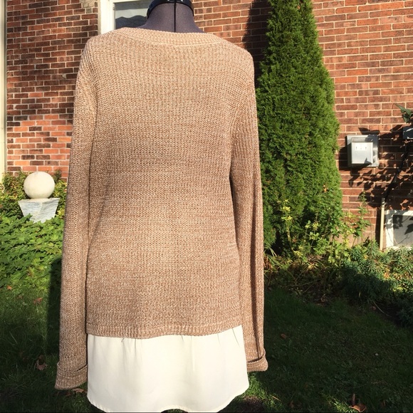 🦋 3 for $25 - Faded Glory Faux Layer Melange Knit Sweater - Picture 7 of 8